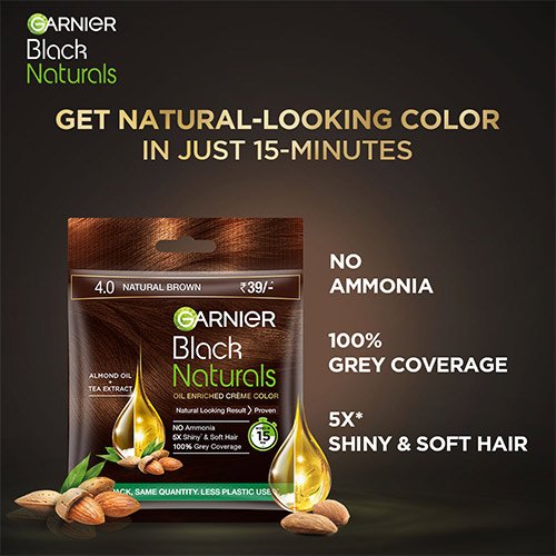 Natural looking Brown Hair Colour in 15 minutes